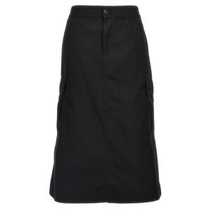 Carhartt Wip Black Cotton Midi Women's Skirt